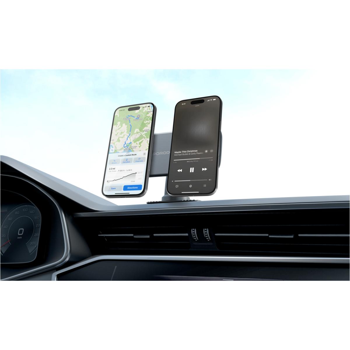Porodo Vacuum & Adhesive Magnetic Car Mount