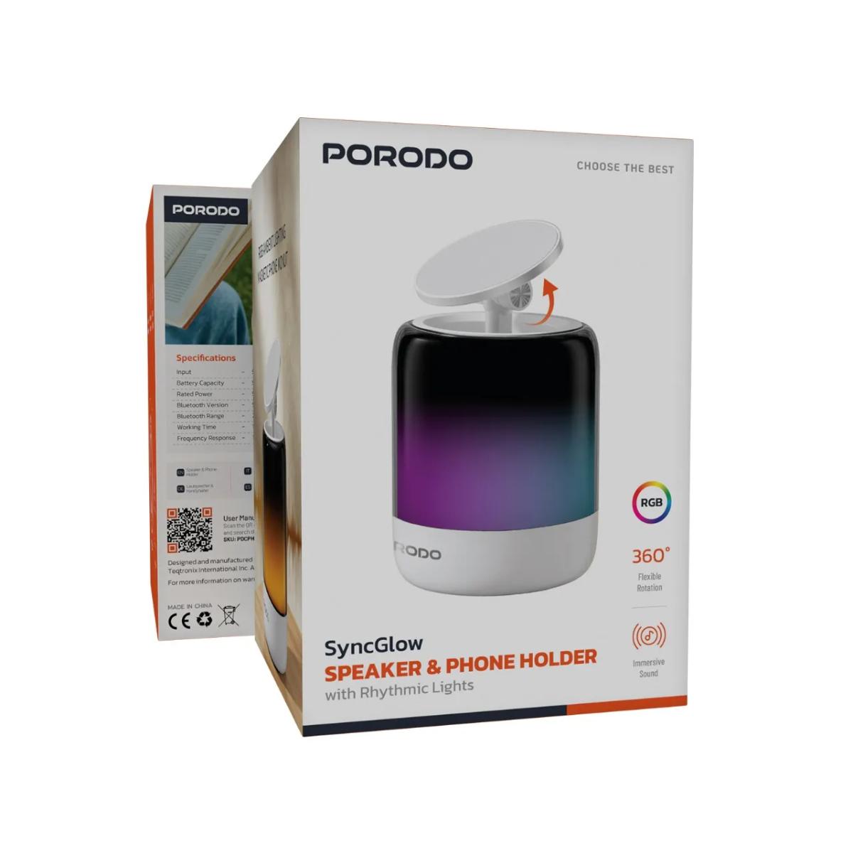 Porodo Syncglow Speaker & Phone Holder