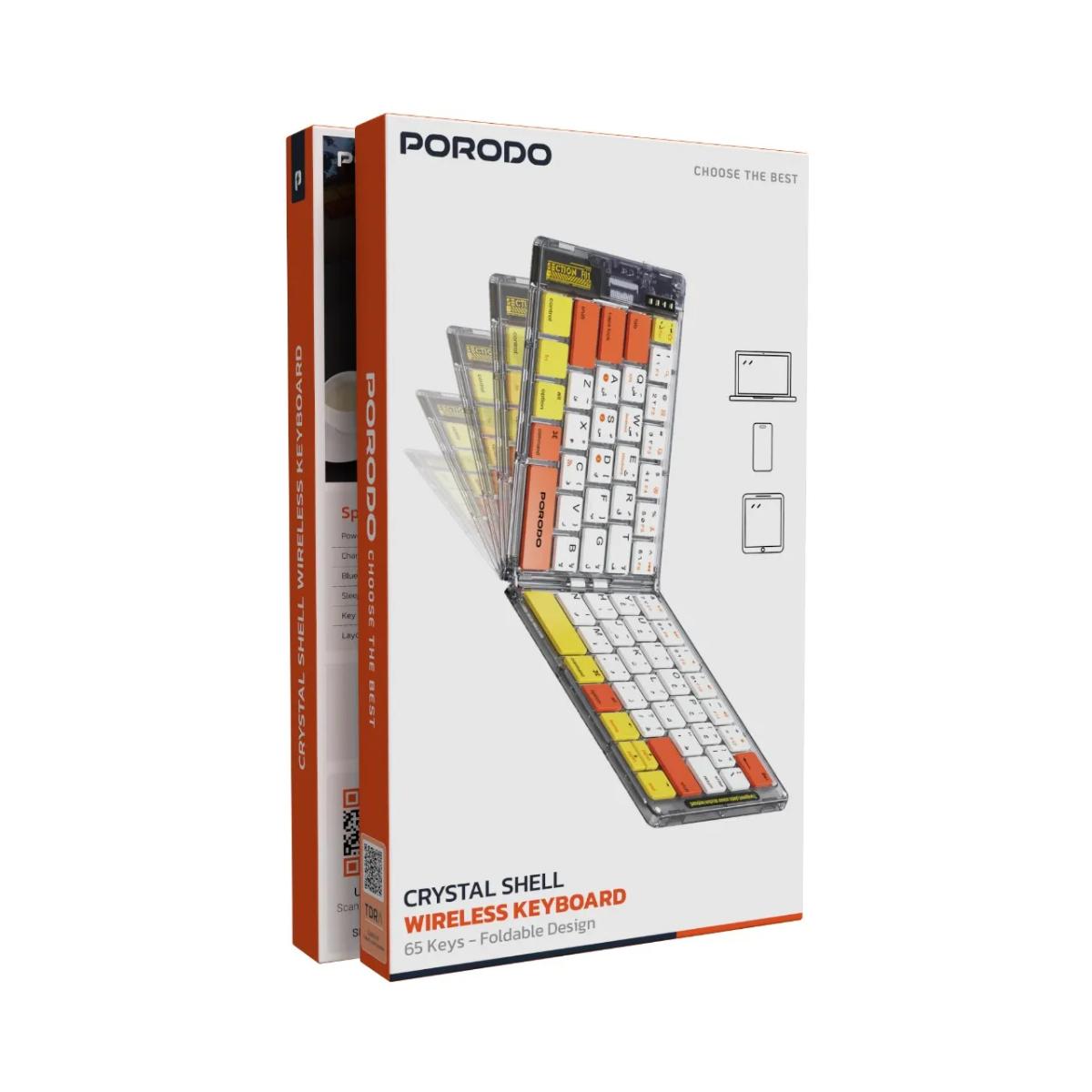 Porodo Crystal Shell Wireless Keyboard