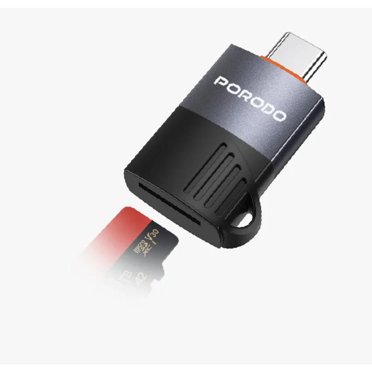Porodo USB-C | OTG TF Card Reader