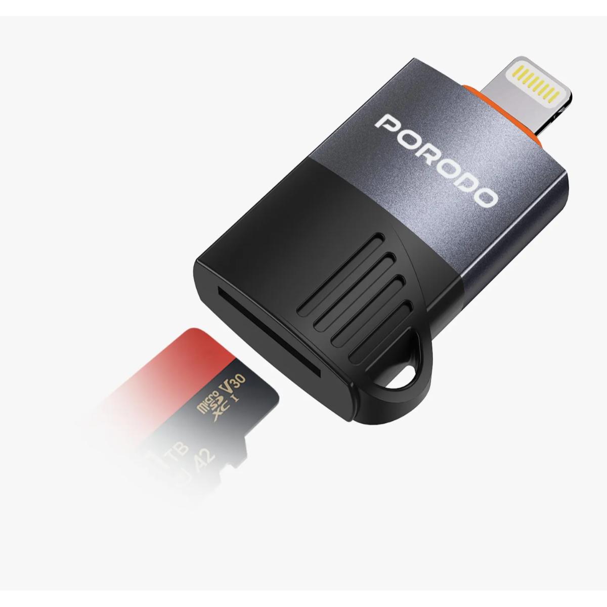 Porodo Lightning | OTG TF Card Reader