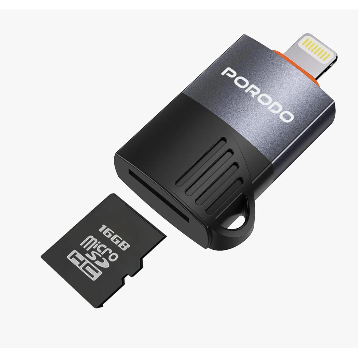 Porodo Lightning | OTG TF Card Reader