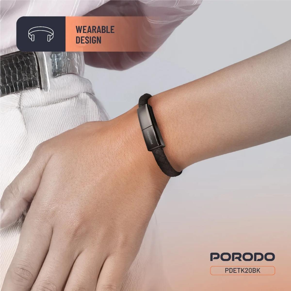 Porodo USB-C To USB-C Wristband Cable