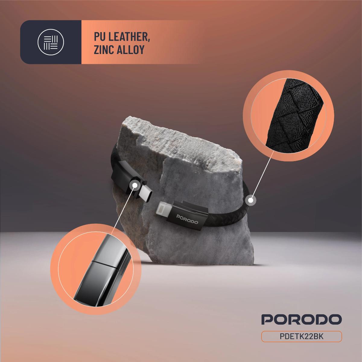 Porodo Wearable USB-C to Lightning Cable