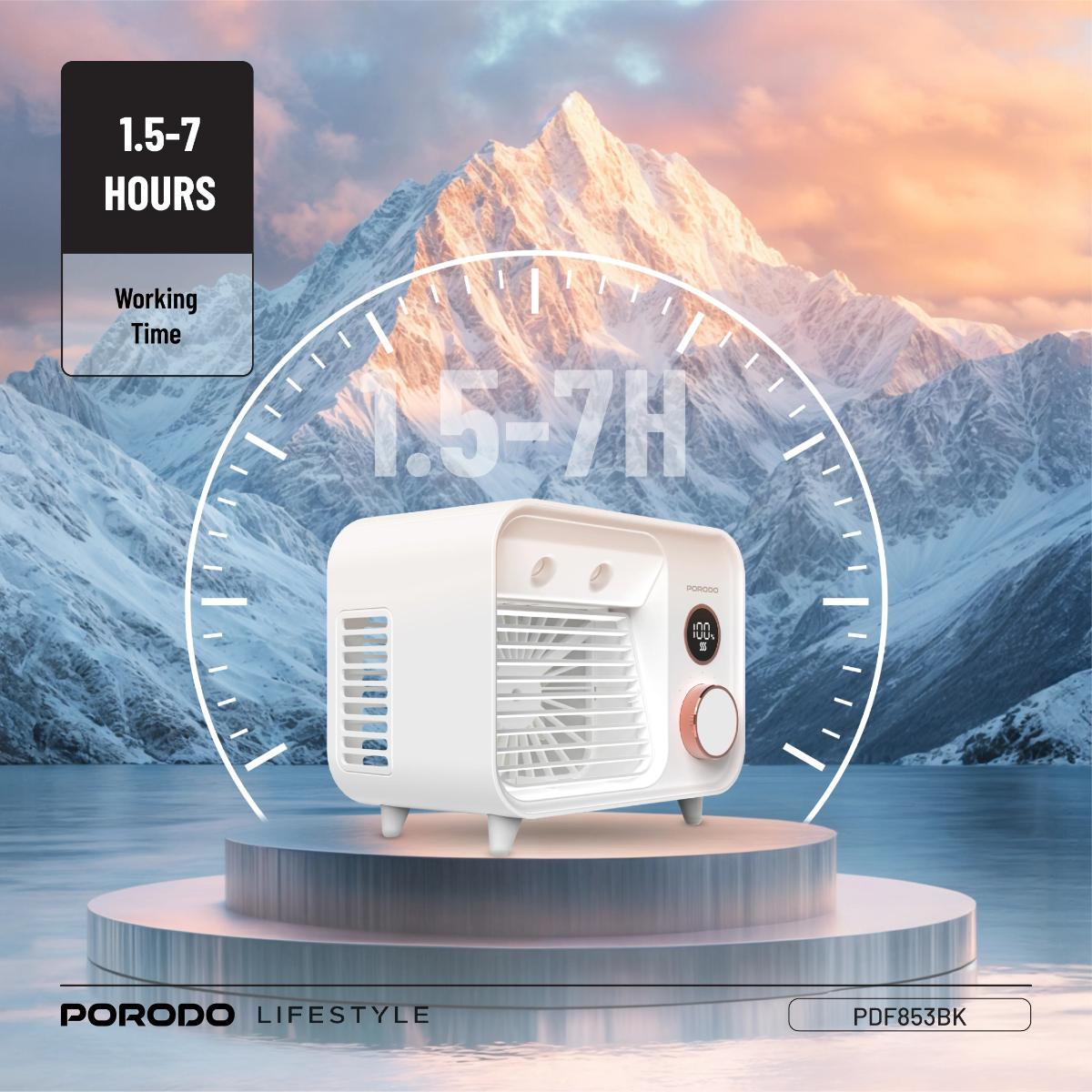 Porodo  Mini Mist Fan Desktop Air Cooler