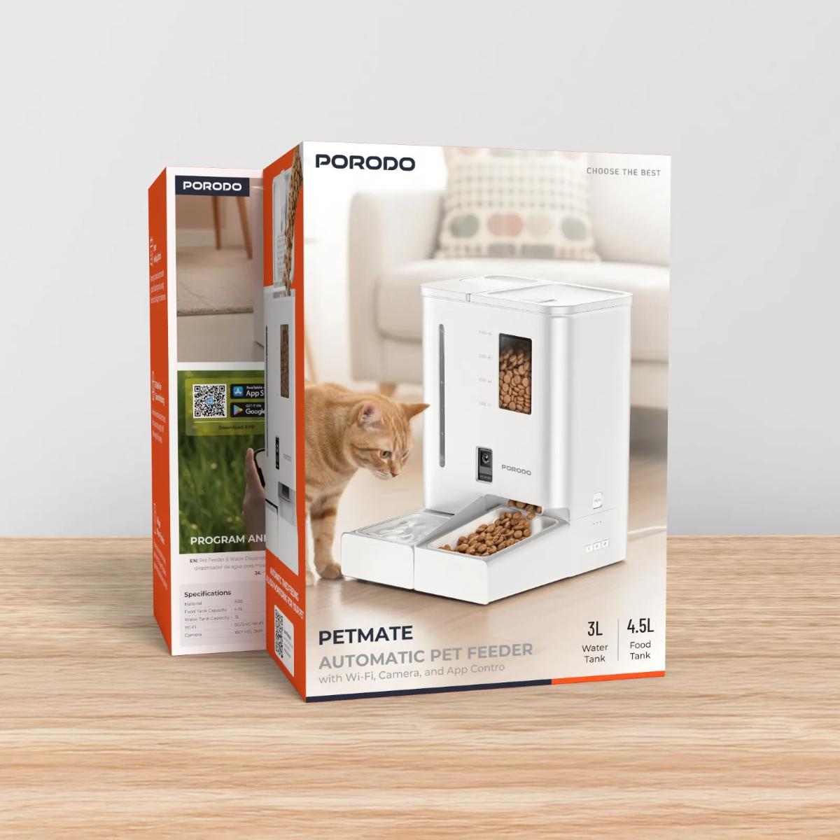 Porodo PetMate Smart Feeder & Waterer with HD Camera