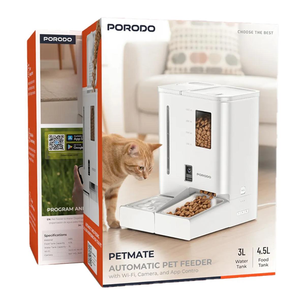 Porodo PetMate Smart Feeder & Waterer with HD Camera