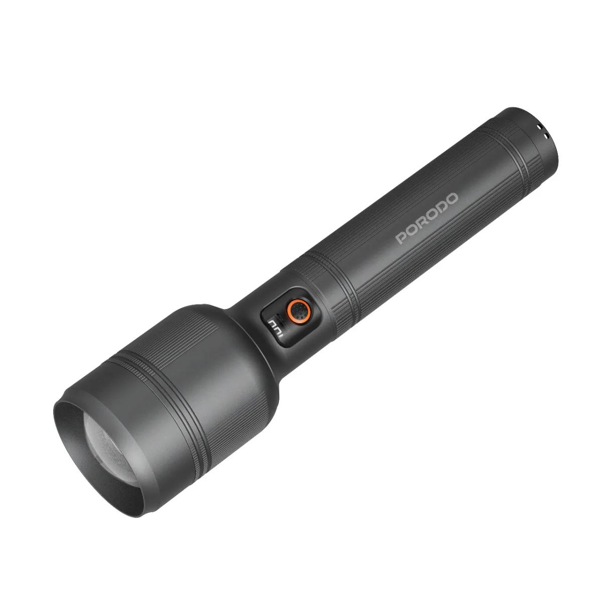 Porodo Lumalite 2500LM Rechargeable Ultra-Bright Flashlight