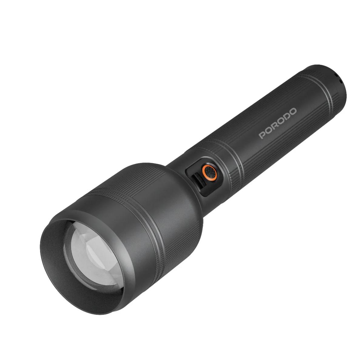 Porodo Lumalite 2500LM Rechargeable Ultra-Bright Flashlight