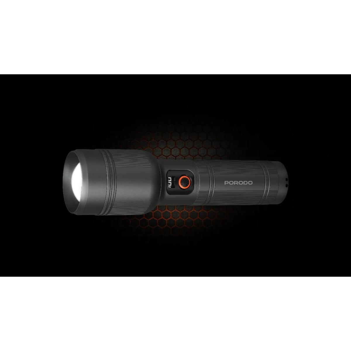 Porodo Lifestyle Lumalite 2600 Rechargeable Flashlight