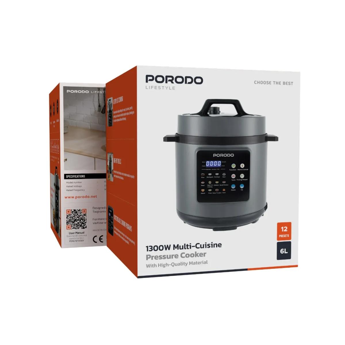 Porodo Lifestyle Multi-Cuisine Pressure Cooker