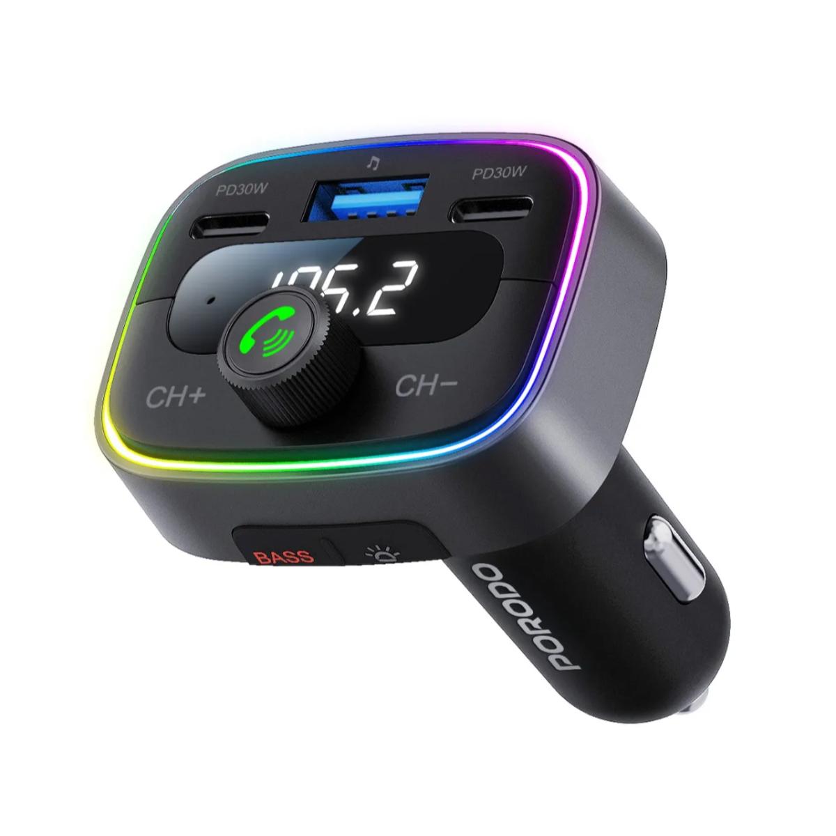 Porodo Smart Car Charger FM Transmitter