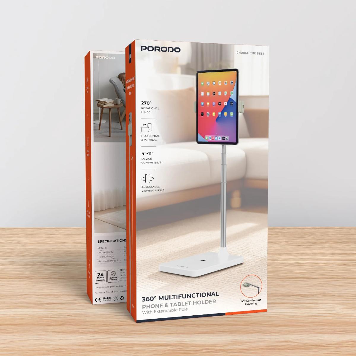 Porodo 360° Multifunctional Phone & Tablet Holder