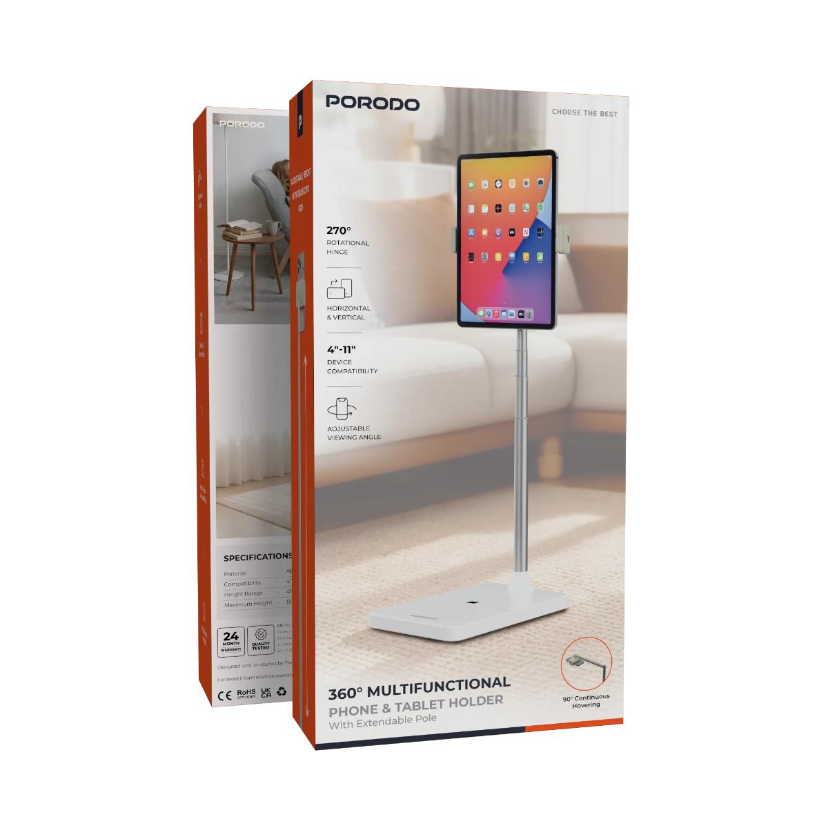 Porodo 360° Multifunctional Phone & Tablet Holder