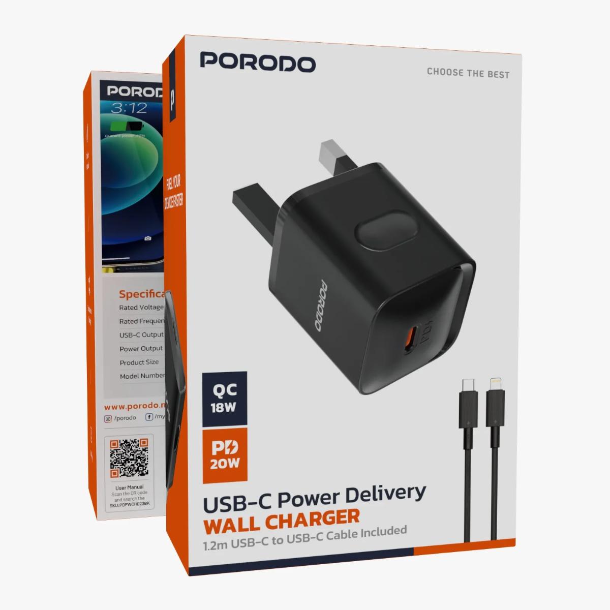 Porodo USB-C Power Delivery  Wall Charger