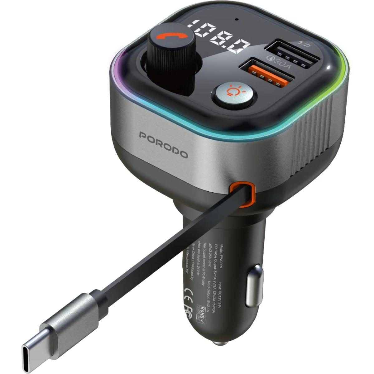Porodo Audio Boost Bluetooth FM Transmitter