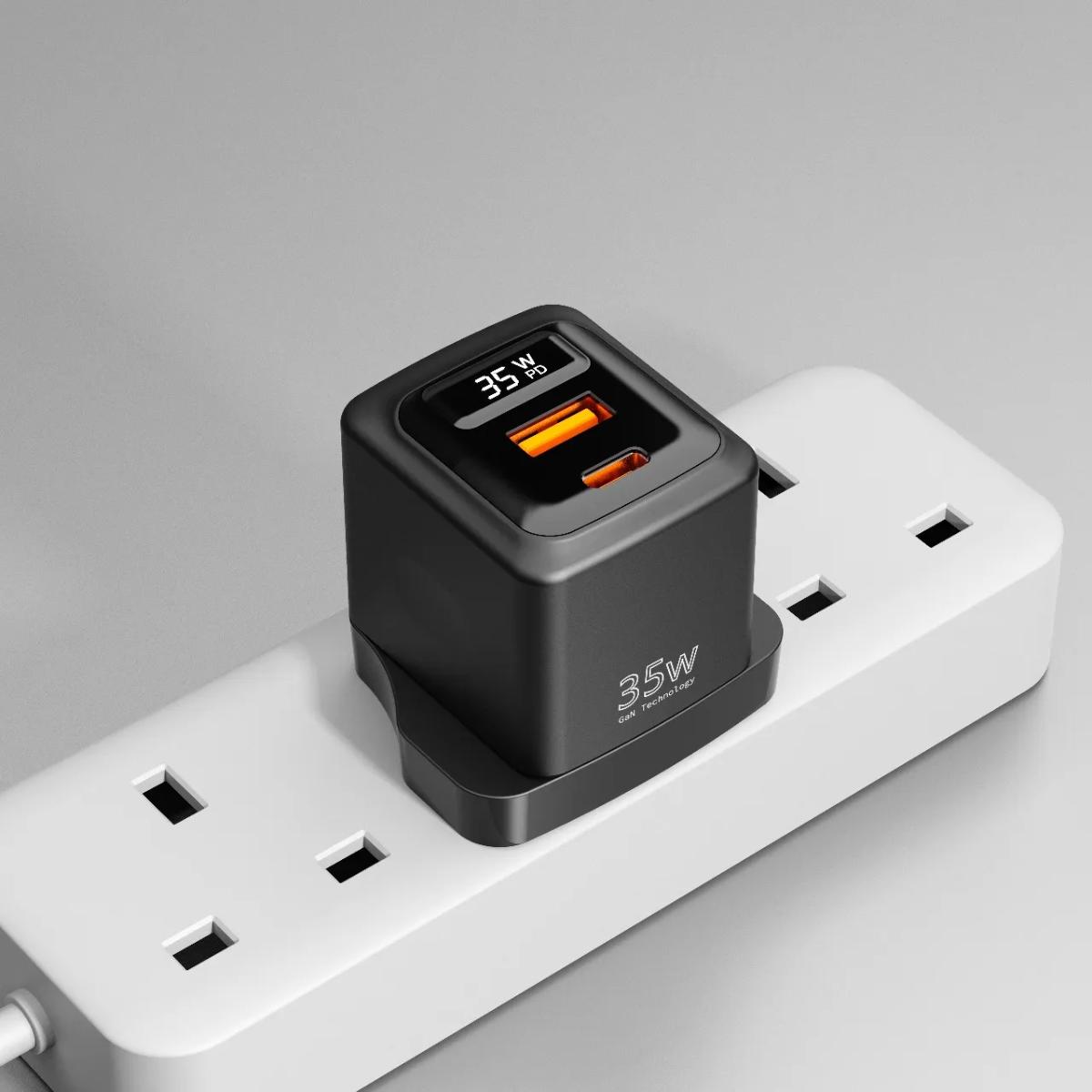 Porodo GaN 35W Dual Port Wall Charger