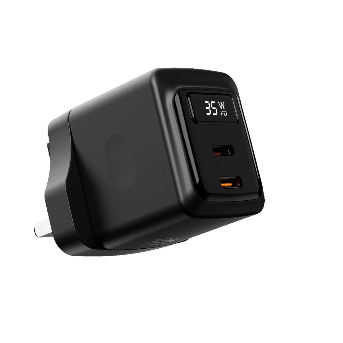 Porodo GaN 35W Dual USB-C Wall Charger