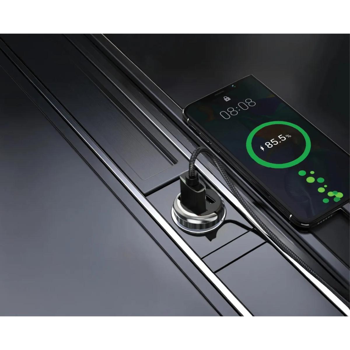 Porodo Dual Port Transparent Car Charger