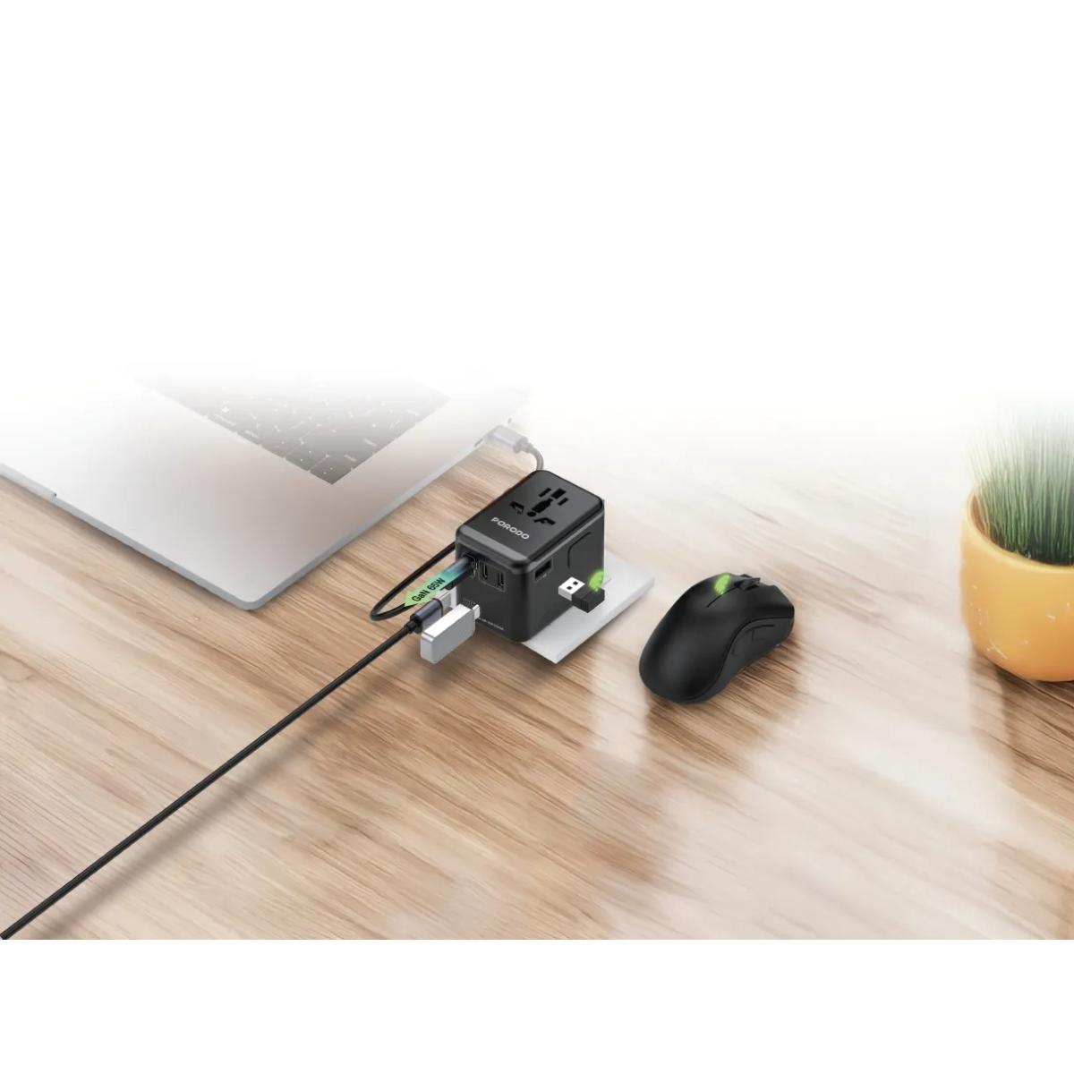 Porodo 5Gbps USB HUB Universal Travel Adapter