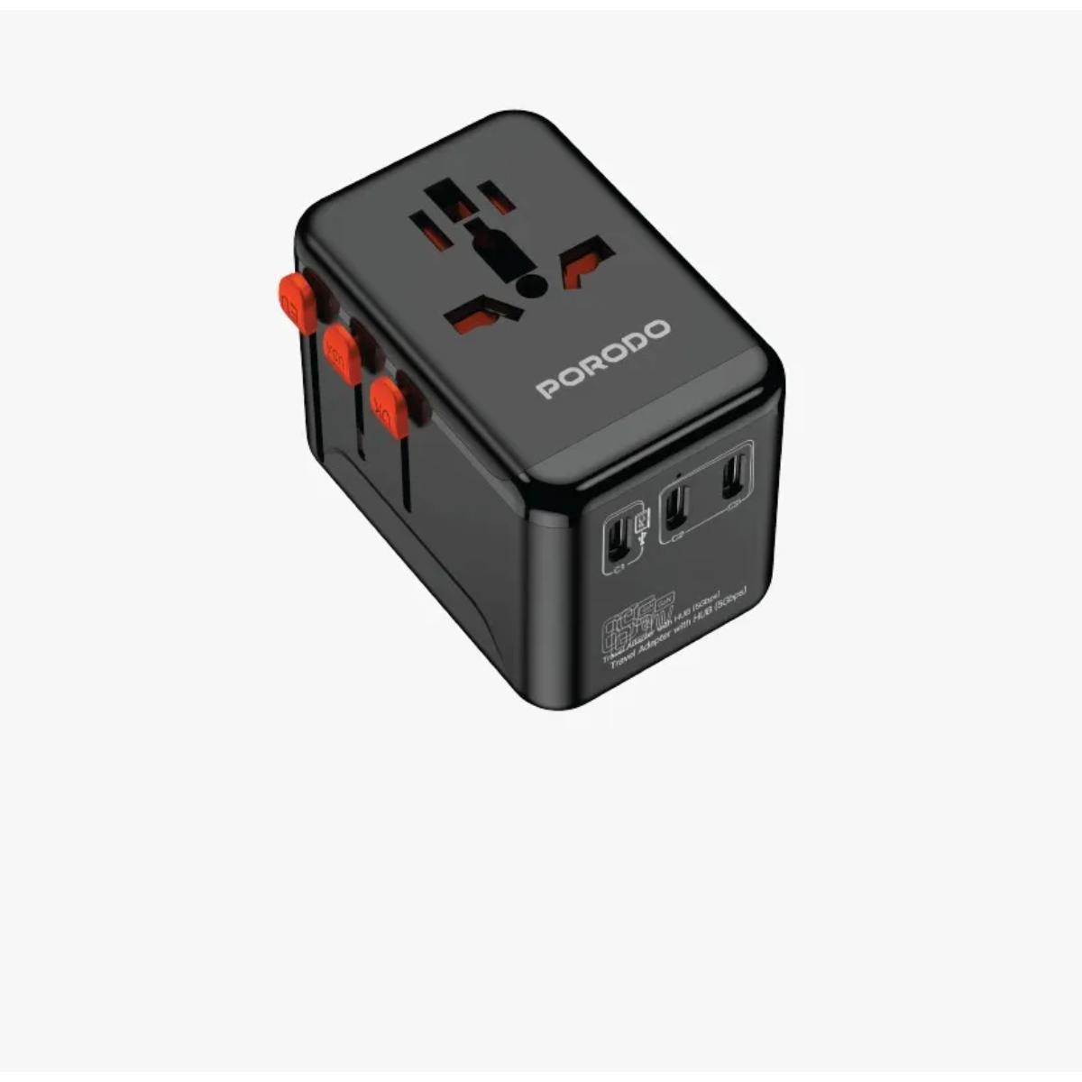 Porodo 5Gbps USB HUB Universal Travel Adapter