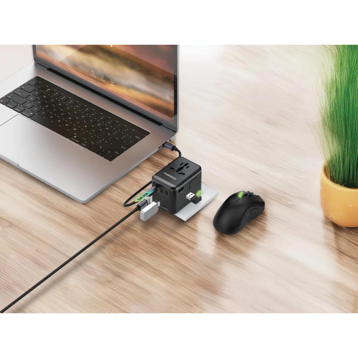 Porodo 5Gbps USB HUB Universal Travel Adapter