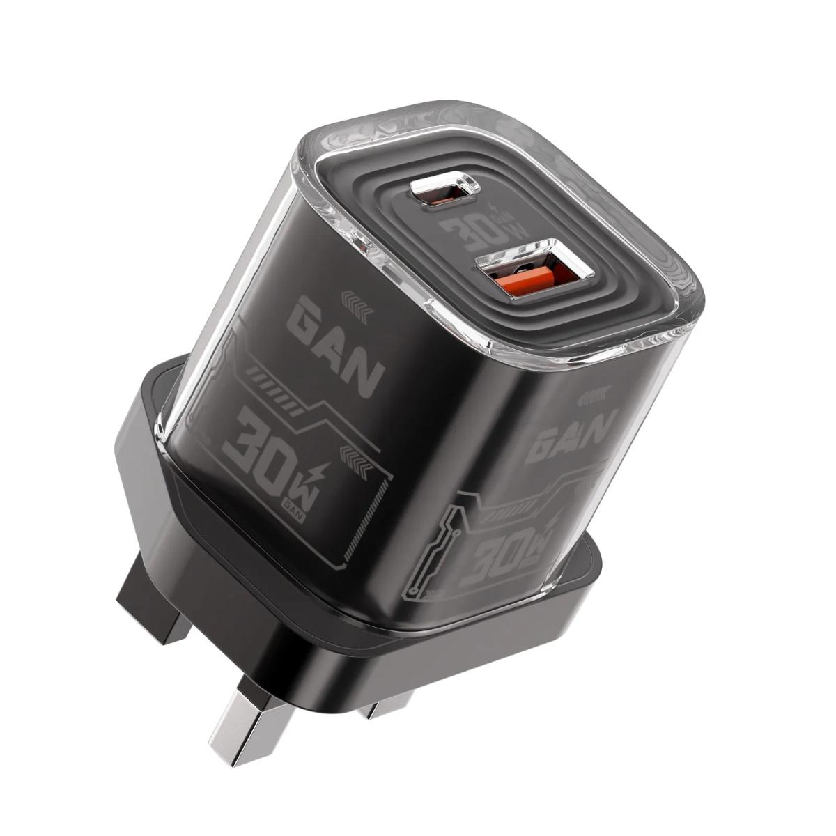 Porodo Tezclarte 30W Dual-Port GaN Fast Charger