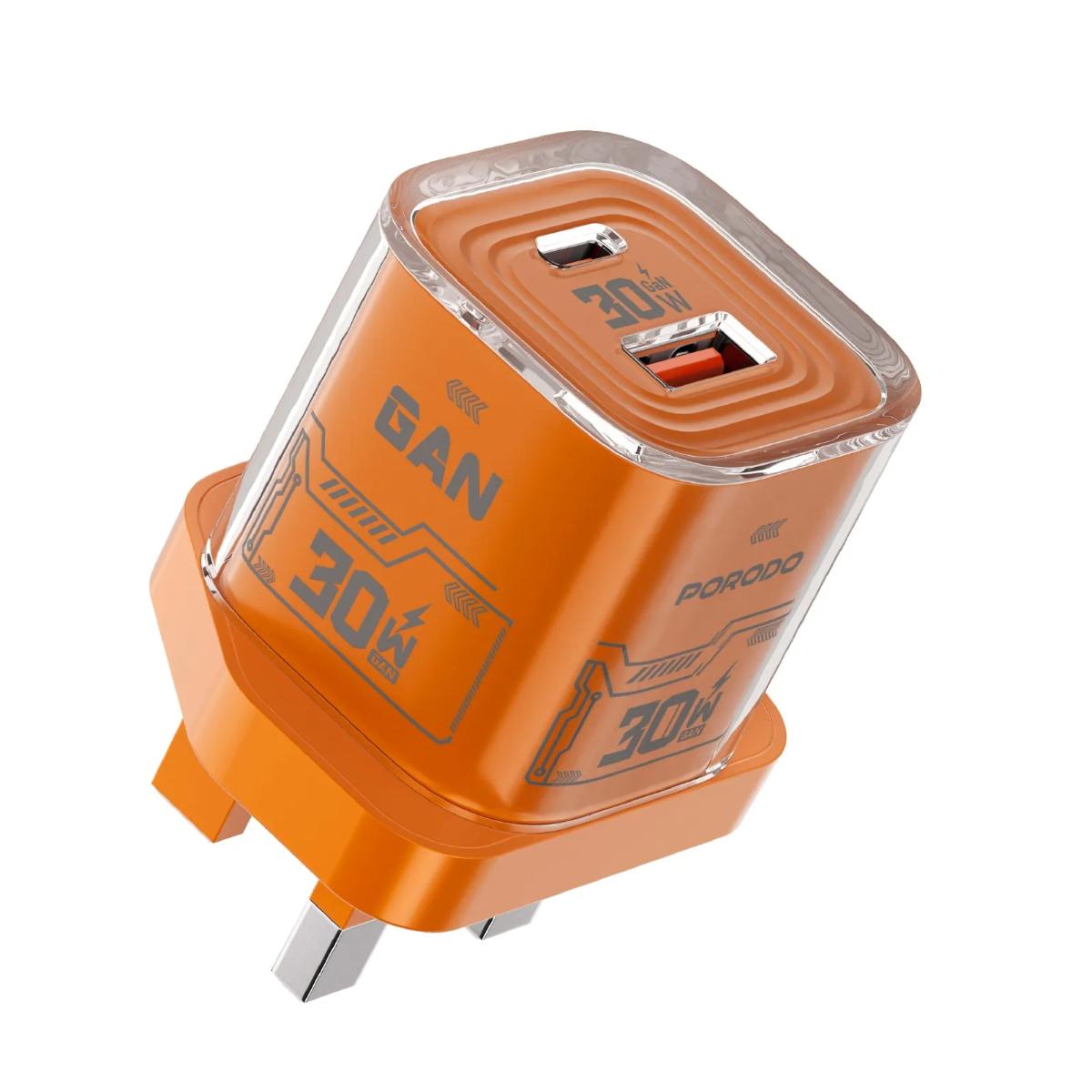 Porodo Tezclarte 30W Dual-Port GaN Fast Charger