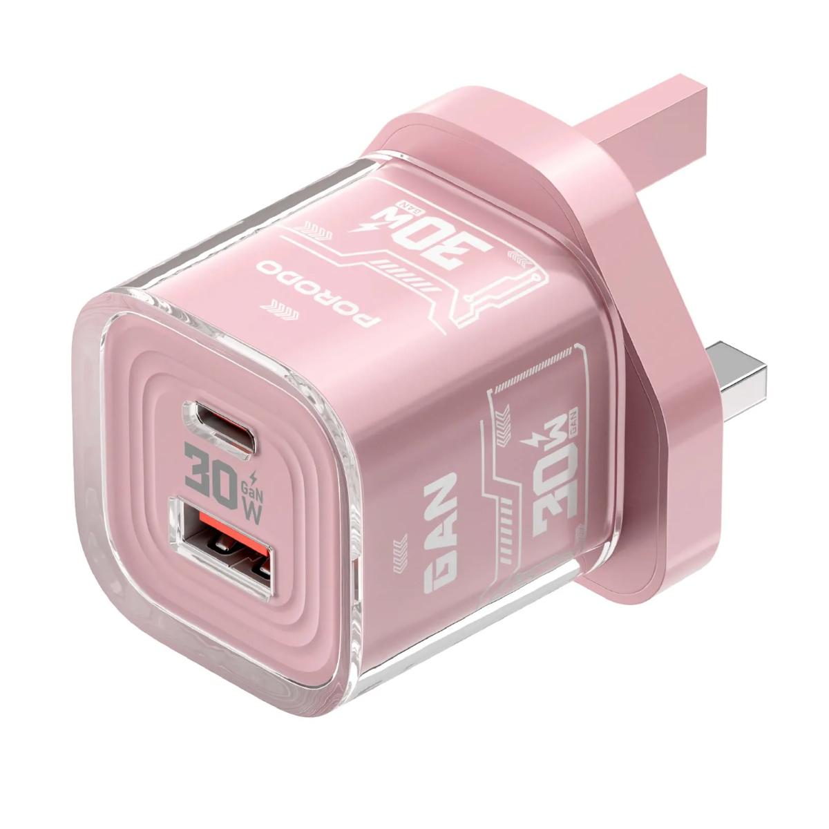 Porodo Tezclarte 30W Dual-Port GaN Fast Charger