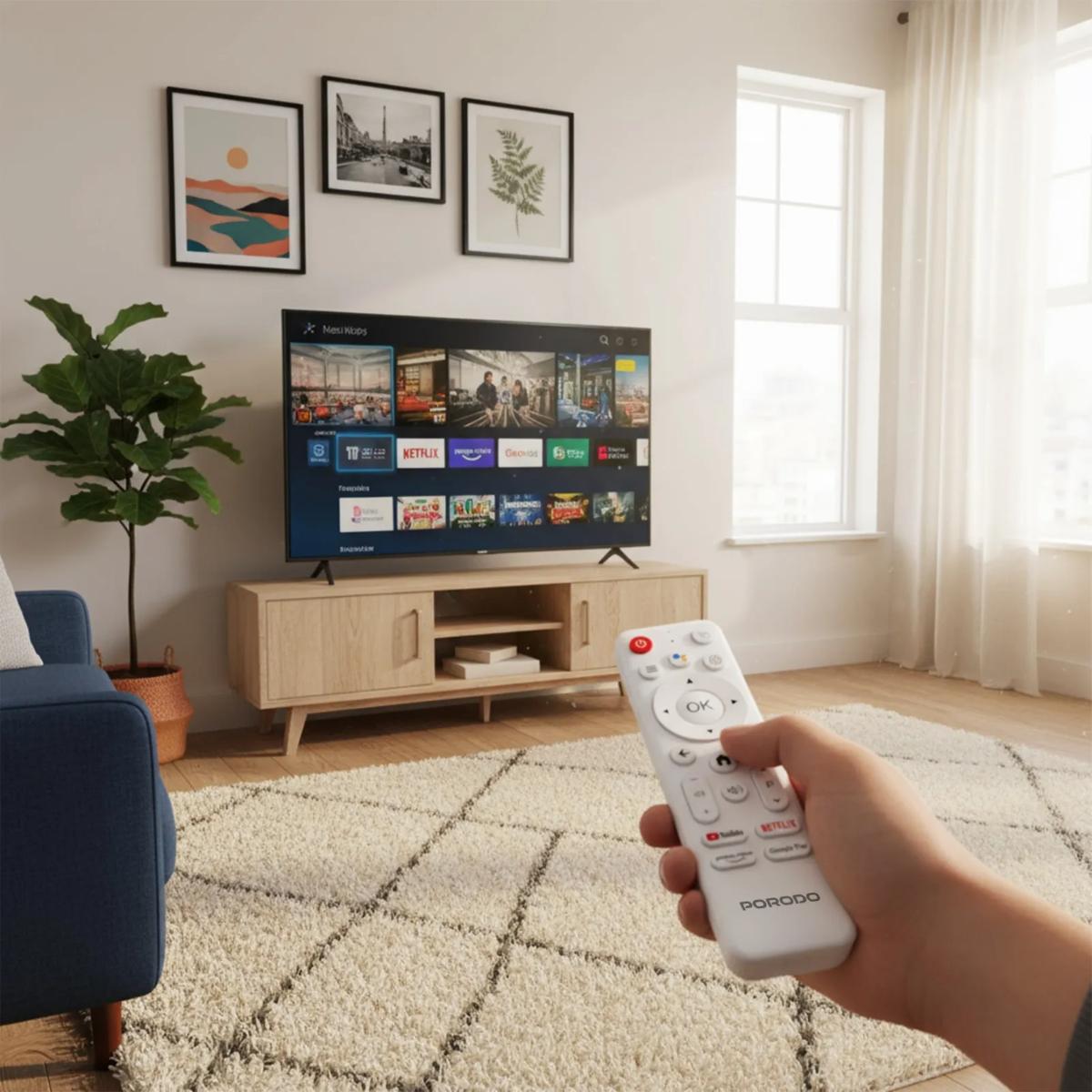 Porodo 4k Android Smart Streaming TV Stick