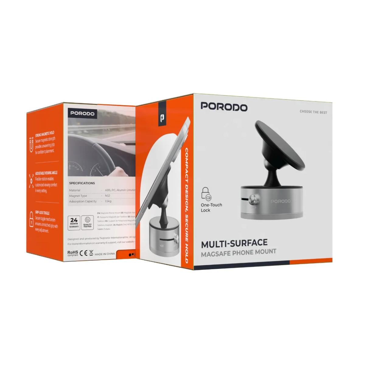 Porodo Multi-Surface MagSafe Phone Mount