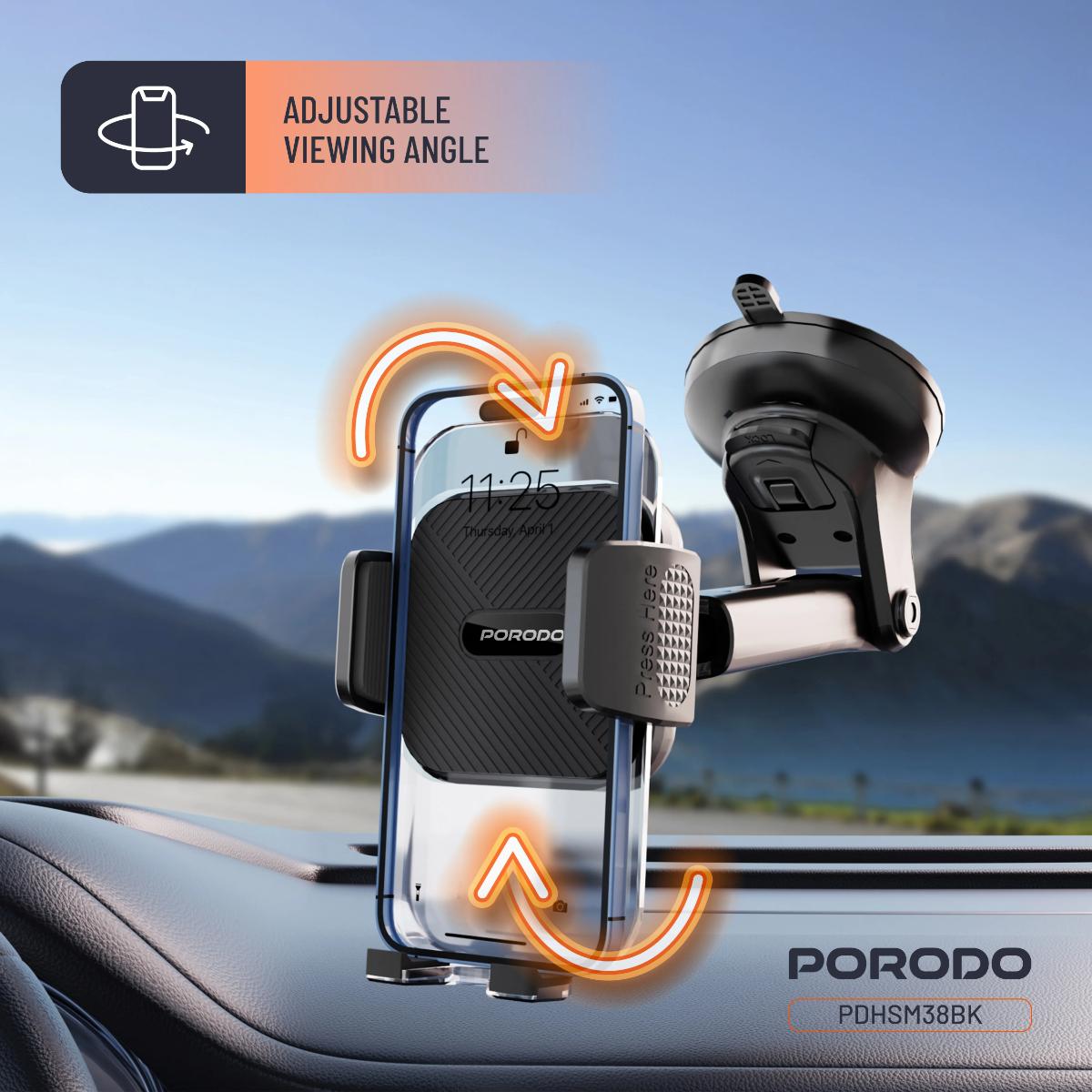 Porodo 3-in-1 Mount Kit Multi Functional Phone Holder