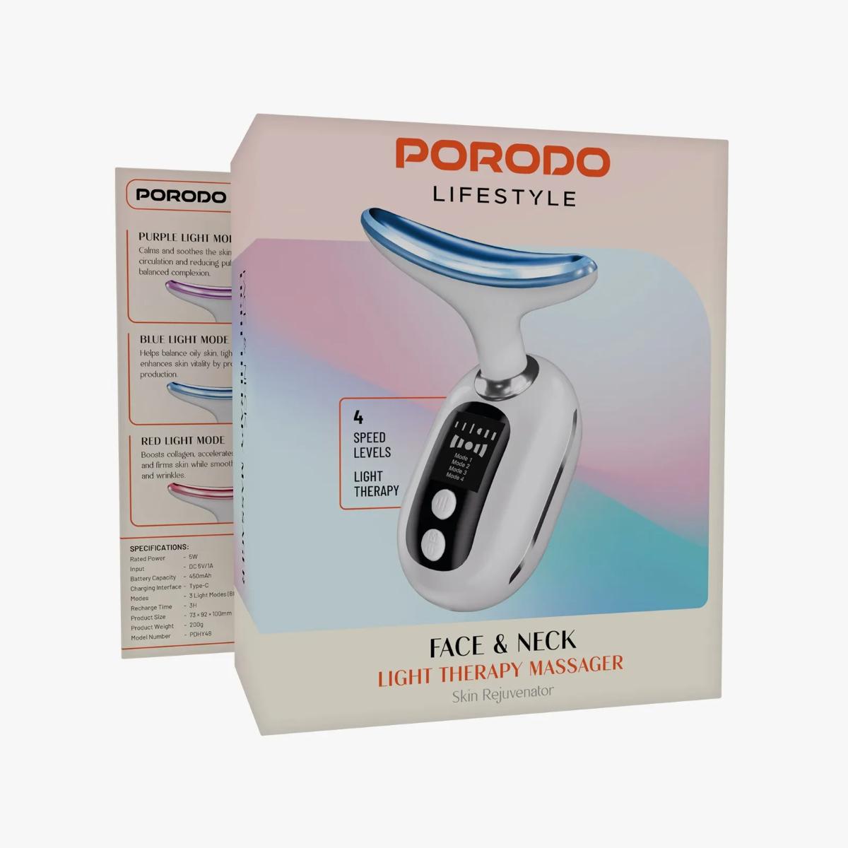 Porodo  Face & Neck Light Therapy Massager