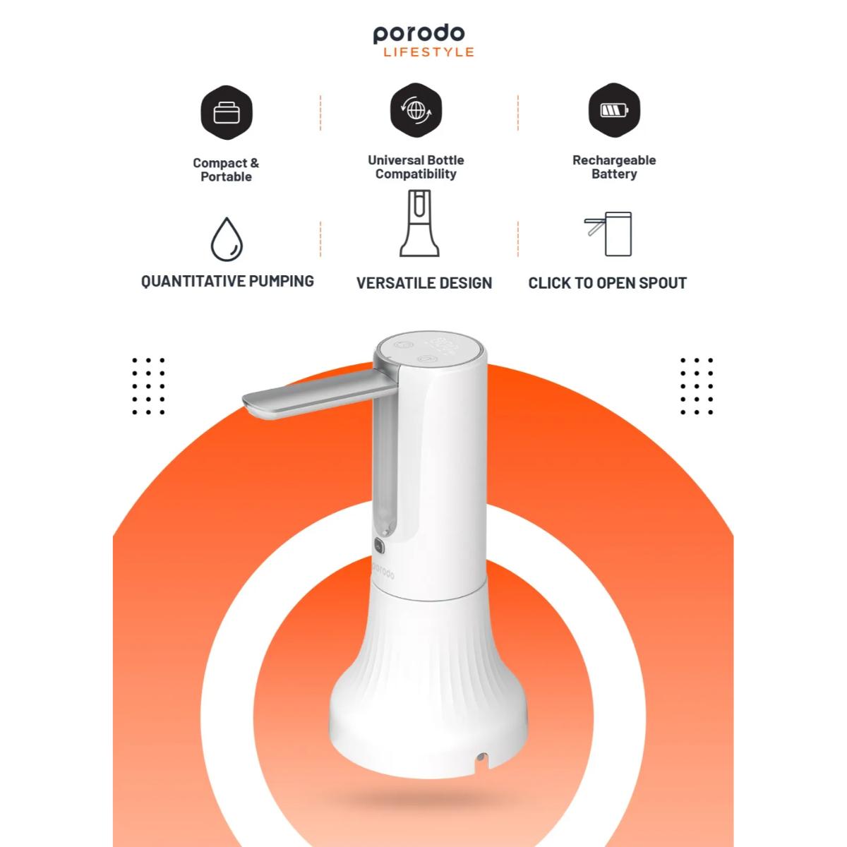 Porodo Digital Tabletop Water Pump