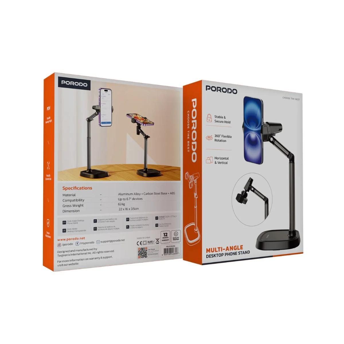 Porodo Multi-Angle Desktop Phone Stand