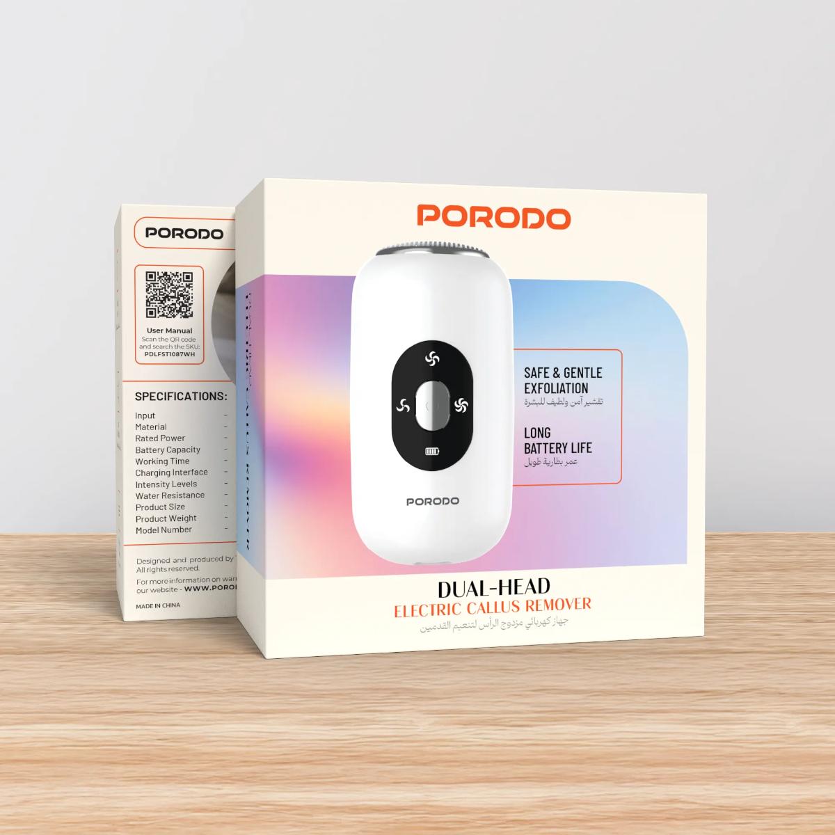 Porodo Dual-Head Electric Callus Remover
