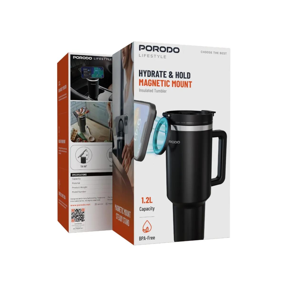 Porodo Lifestyle Hydrate & Hold 40oz MagSafe Tumbler