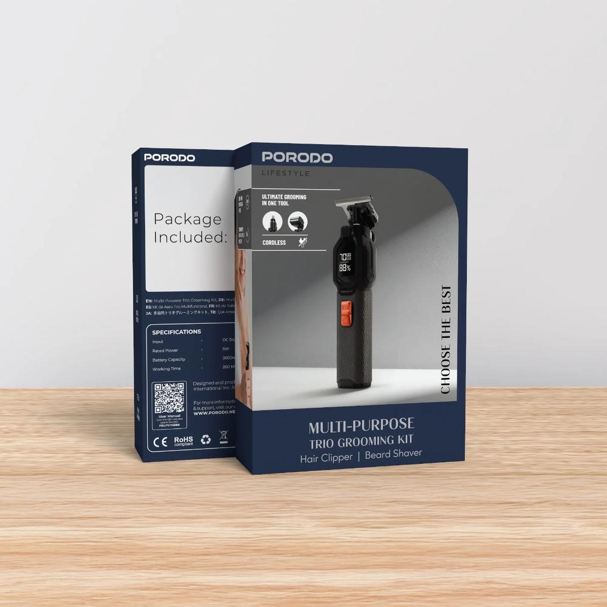 Porodo Lifestyle Multi-Purpose Trio Grooming Kit