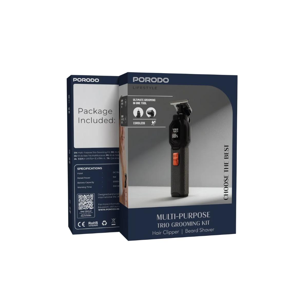 Porodo Lifestyle Multi-Purpose Trio Grooming Kit