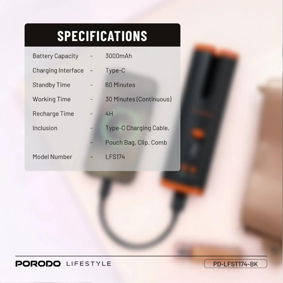Porodo Lifestyle Automatic Hair Curler