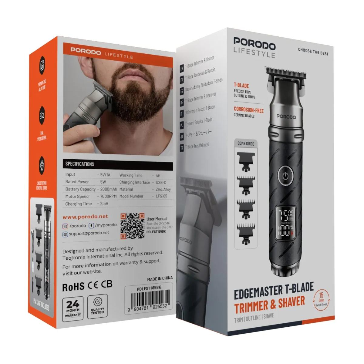 Porodo Lifestyle Edgemaster T-Blade Trimmer