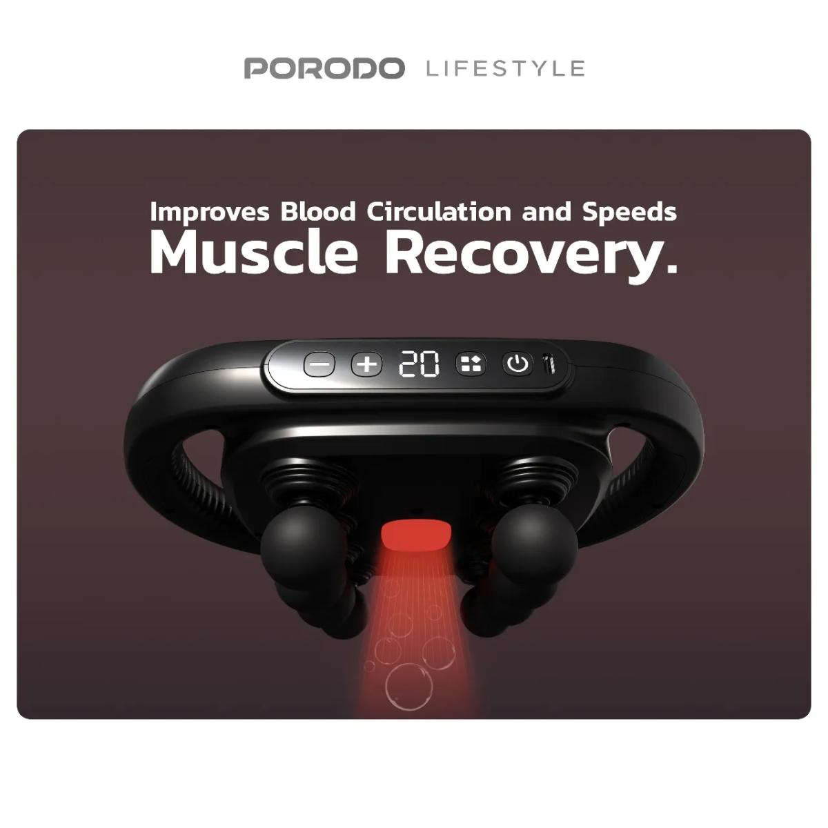Porodo  Power Pulse 8-Head Massage Gun