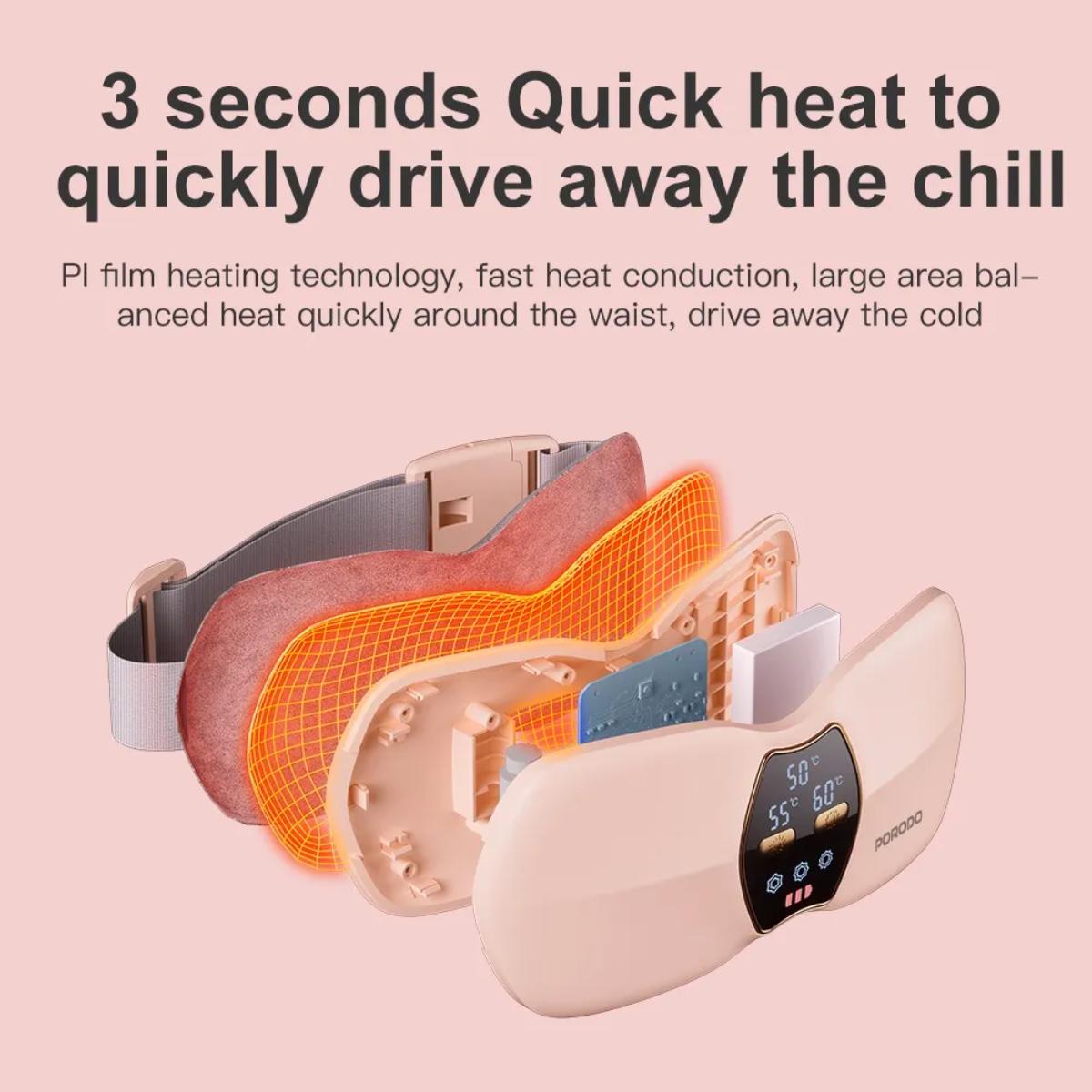 Porodo Lifestyle Cordless Heat Wave Massage Pad