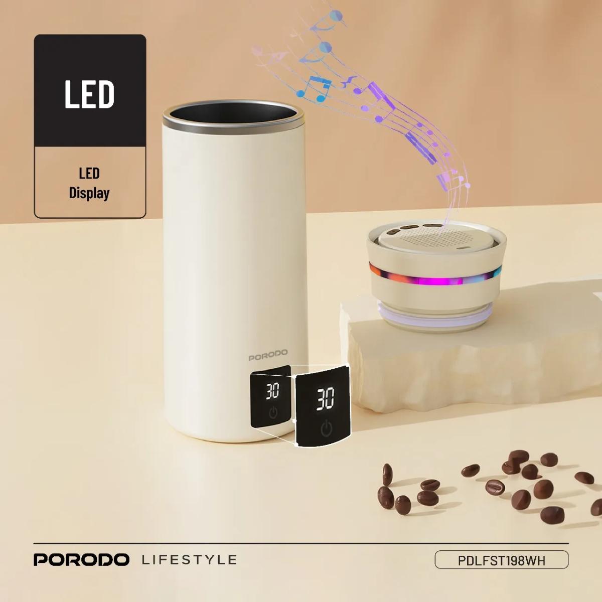 Porodo Fluxmix 350ML Stirring Cup with Speaker