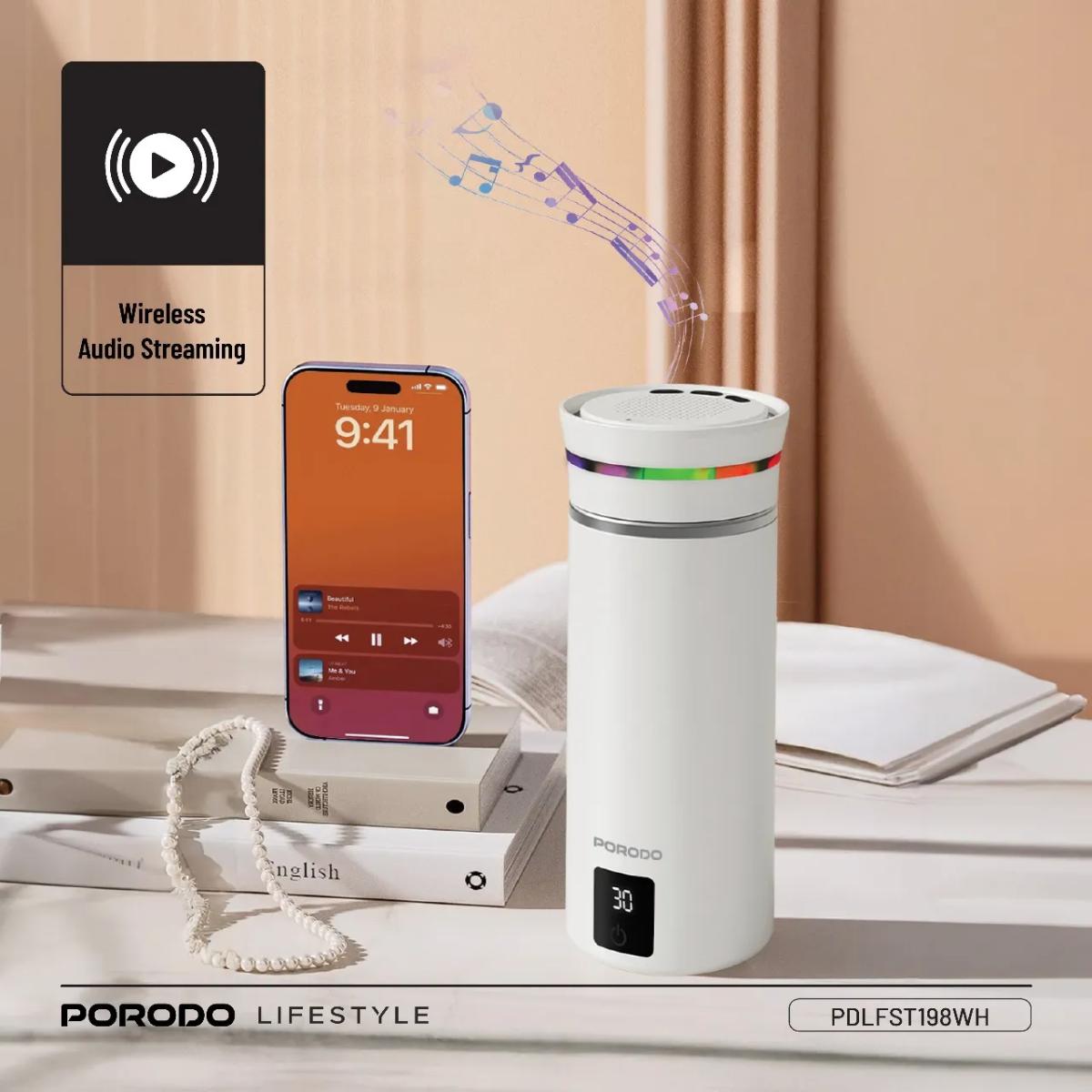 Porodo Fluxmix 350ML Stirring Cup with Speaker