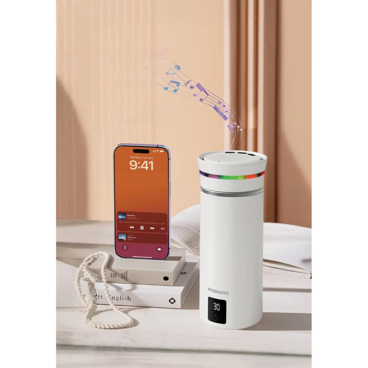Porodo Fluxmix 350ML Stirring Cup with Speaker