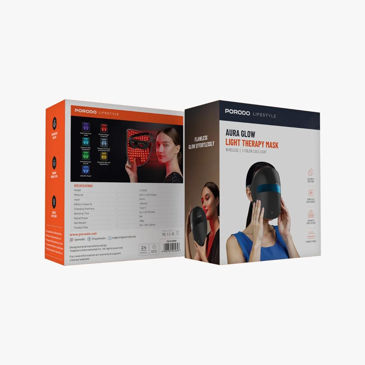 Porodo Lifestyle Aura Glow Light Therapy Mask