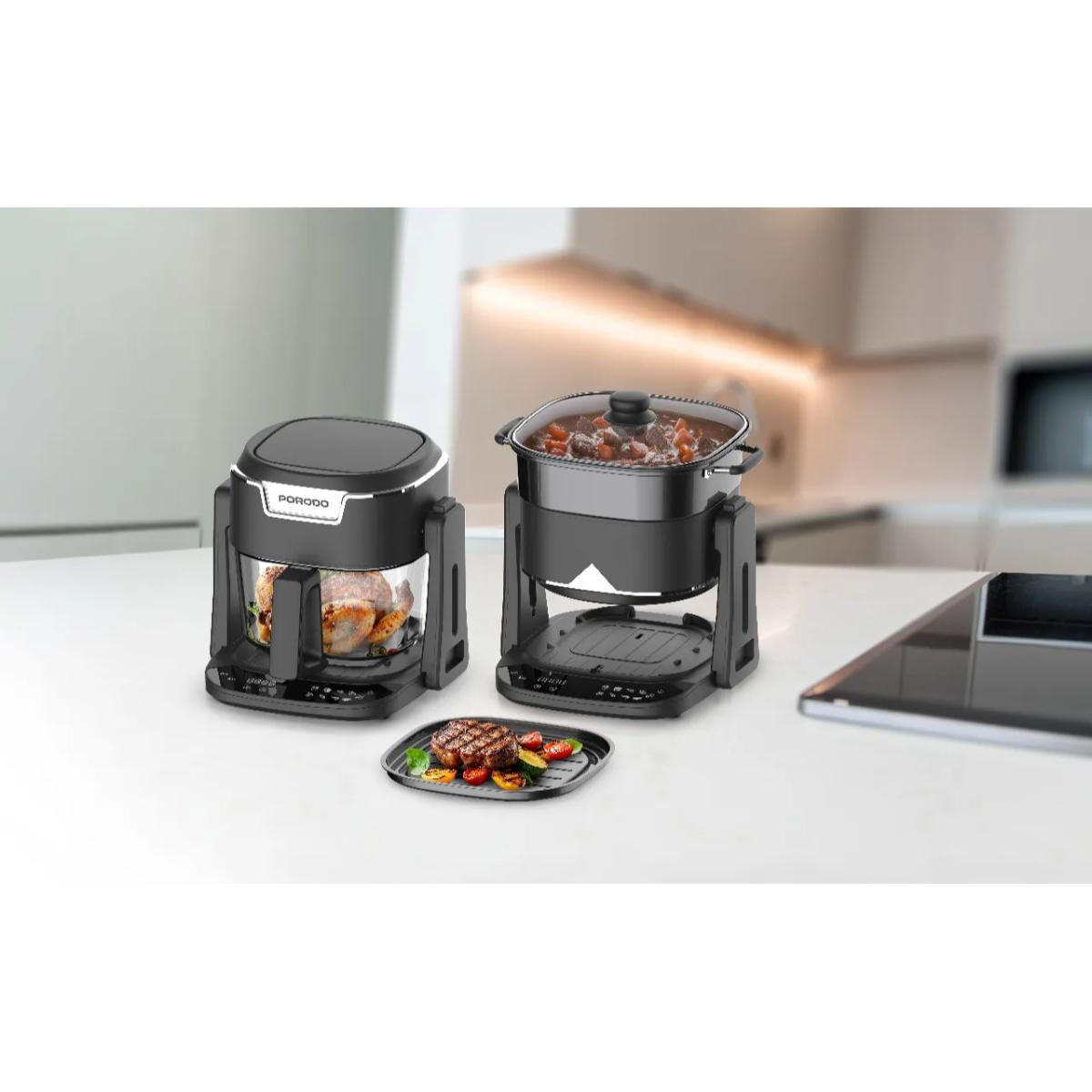 Porodo Lifestyle Quick Flip 3-In-1 Air Fryer