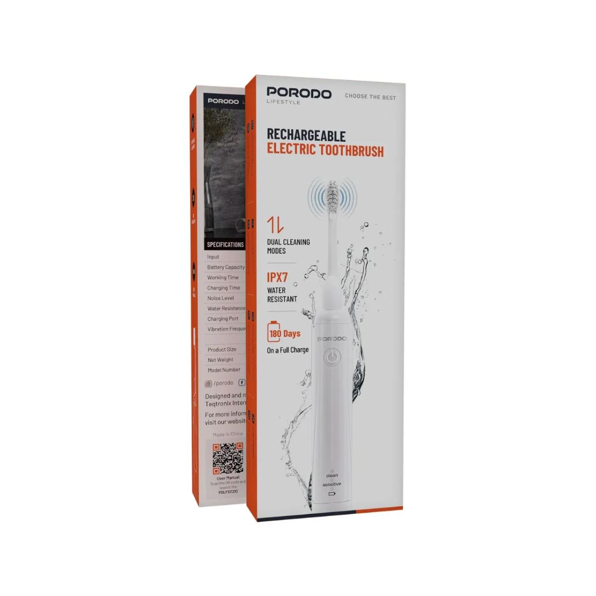 Porodo Lifestyle Rechargeable Electric Toothbrush