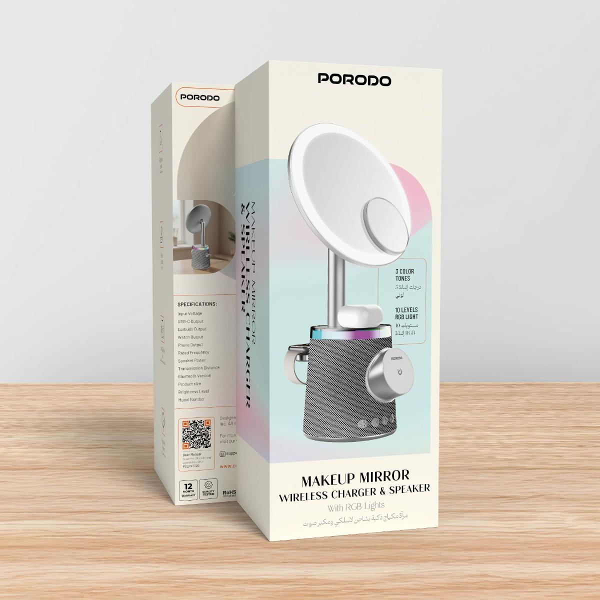 Porodo 4-in-1 Makeup Mirror